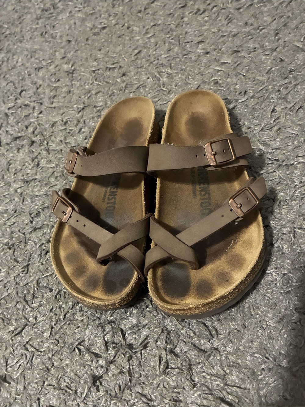 Brown Birkenstock sandals